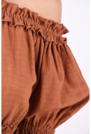 Bluza Dama Vero Moda Vmmilla Crop 3/4 Sugar Brown